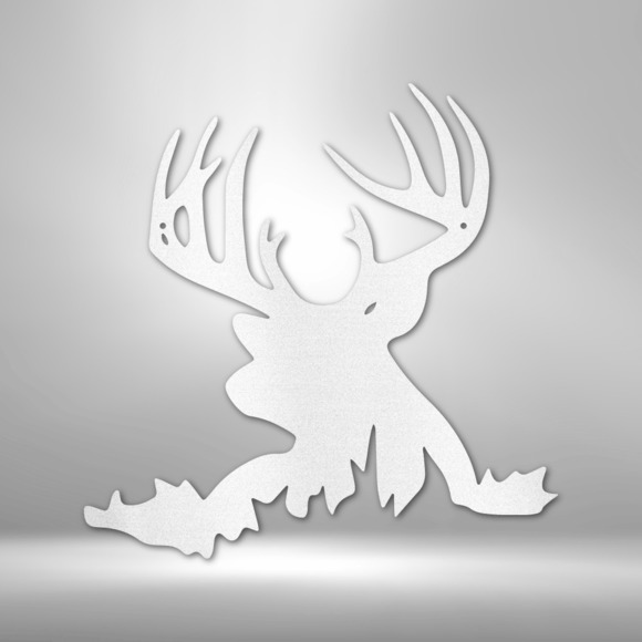 Deer Head Steel Sign Laser Cut Powder Coated Home & Office Metal Wall Decor Mult